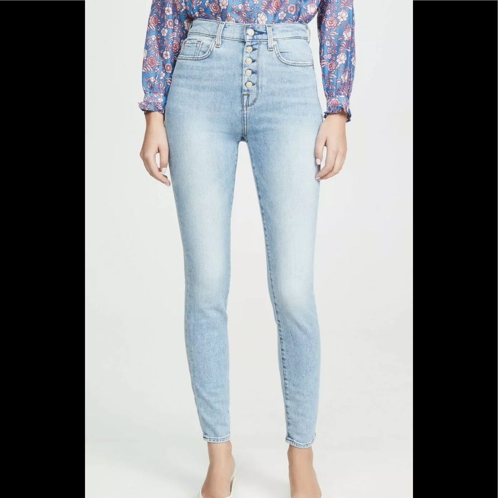 7 for all mankind the high waist skinny button fly size 26 jeans